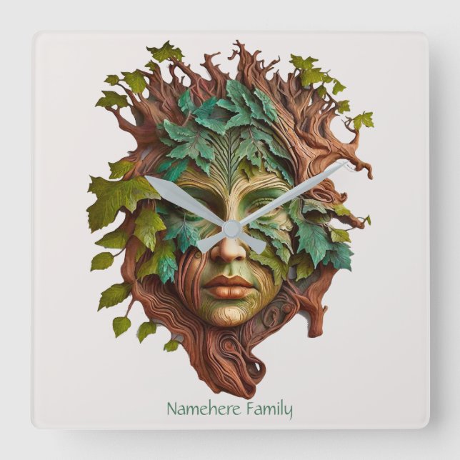 Relógio Quadrado Crie seu próprio disco rígido de Latido vermelho (Frente)