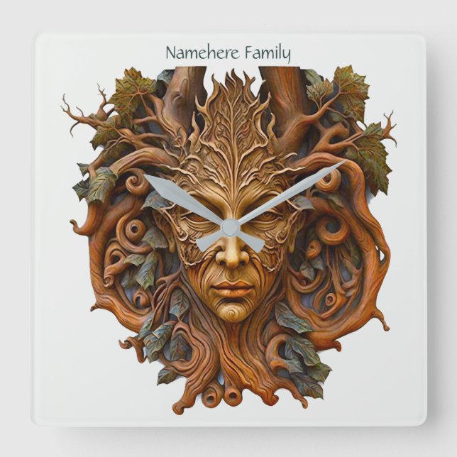 Relógio Quadrado Crie seu próprio Mapeamento Secreto (Frente)