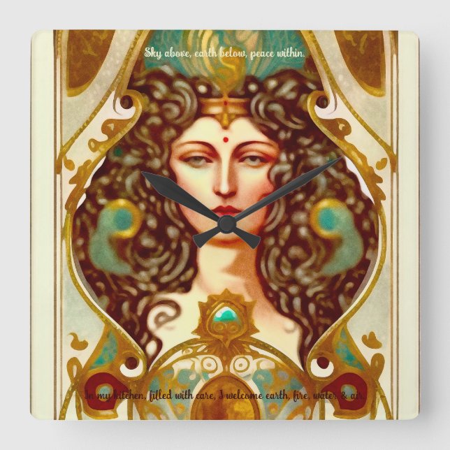 Relógio Quadrado Crie seu próprio sacerdote vitoriano (Frente)