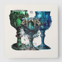 Crie seus próprios chalces verdes e azuis góticos