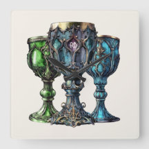 Crie seus próprios chalices verdes e azuis góticos