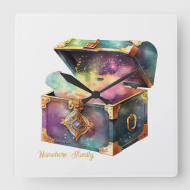 Relógio Quadrado Crie sua caixa mágica de momentos tesouros