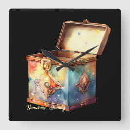 Relógio Quadrado Crie sua própria caixa de tonalidade de memórias m