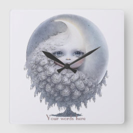 Relógio Quadrado Crie Sua Própria Doce Árvore da Lua