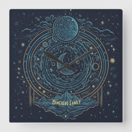 Relógio Quadrado Crie suas próprias luas e montanhas celestiais