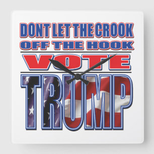 Relógio Quadrado Crook-off-the-Hook