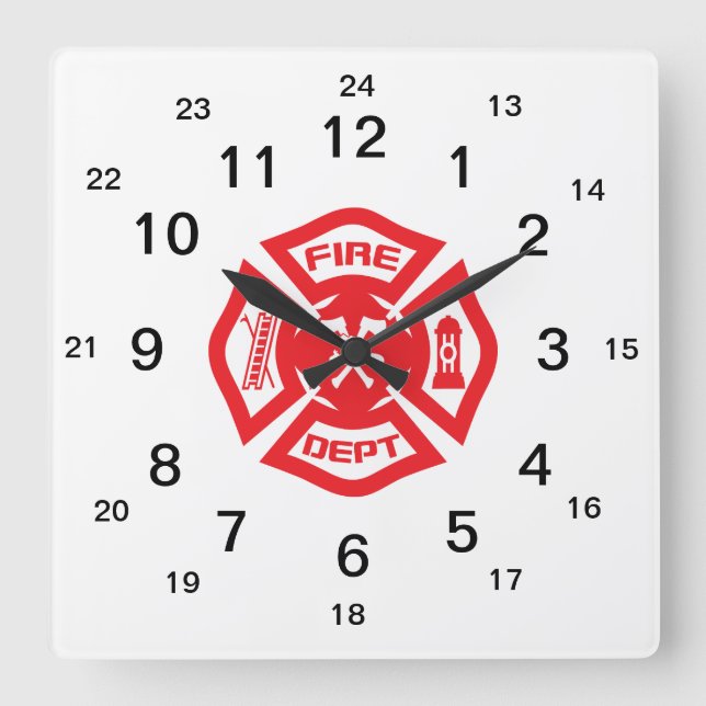 Relógio Quadrado Cross - clock maltês (Frente)