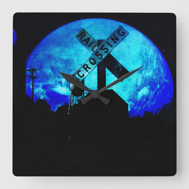 Relógio Quadrado Cruzamento (Frente)