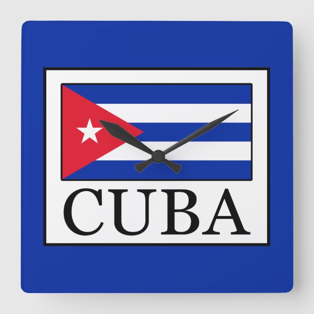 Relógio Quadrado Cuba (Frente)