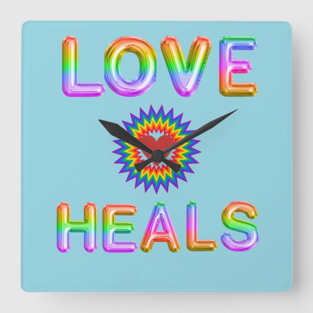 Relógio Quadrado Curas de amor (Frente)