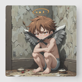 Relógio Quadrado Cute Cupid dia dos namorados sem inspiração