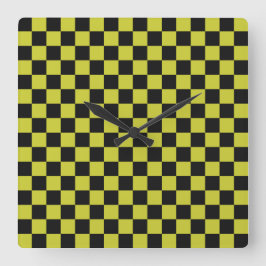 Relógio Quadrado Cyber lyme checkerboard pattern
