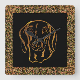 RELÓGIO QUADRADO DACHSHUND 