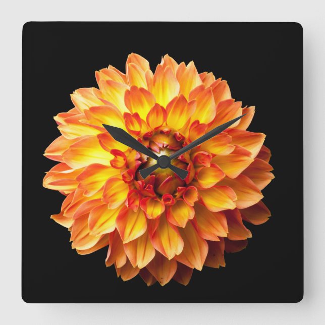 Relógio Quadrado Dahlia (Frente)