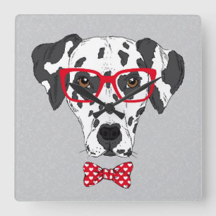 Relógio Quadrado Dalmatian elegante