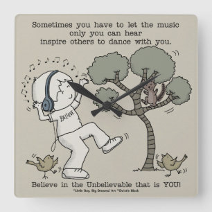 Relógio Quadrado Dança