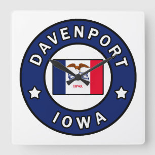 Relógio Quadrado Davenport Iowa