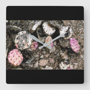 Relógio Quadrado Dead Pink Cactus