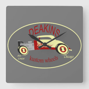 Relógio Quadrado Deakin hot rod