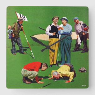 Relógio Quadrado Décimo oitavo Buraco