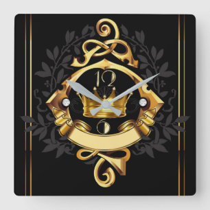 Relógio Quadrado Deco de arte elegante personalizado