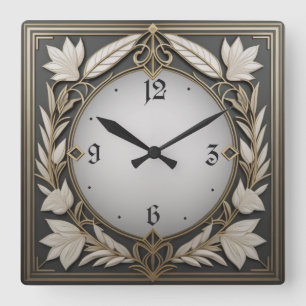 Relógio Quadrado Deco de Arte Fantástica