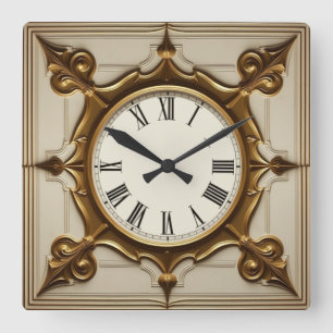 Relógio Quadrado Deco Elegante