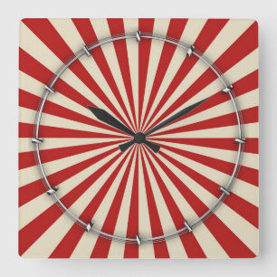 Relógio Quadrado Decor Clássico De Roda De Rodagem Da Vintagem De 