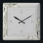 Relógio Quadrado Decoração da cinza elegante Art Deco<br><div class="desc">Excelente de relógio do Deco de Arte do design. Você vai adorar como os outros. Esteja livre para usar este design para outro produto ou para personalizar e adicionar seu texto. Siga-me para mais. Obrigado. Tenha um bom dia.</div>