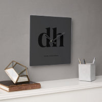 Decoração do Escritório de Monograma Preto Moderno