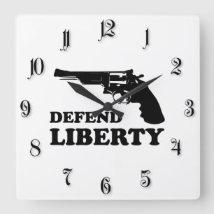 Relógio Quadrado Defender a liberdade