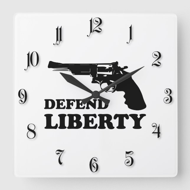 Relógio Quadrado Defender a liberdade (Frente)