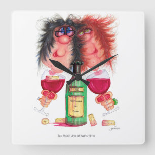 Relógio Quadrado Demasiada linha em Wunchtime