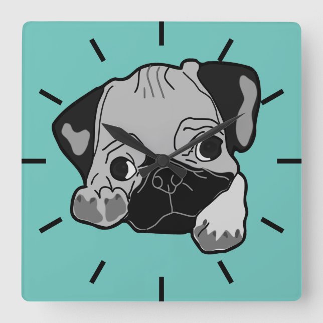 Relógio Quadrado Der beste Freund (Frente)