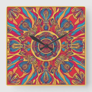 Relógio Quadrado Desdobrando Blooms