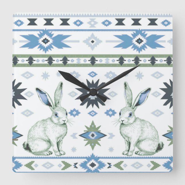 Relógio Quadrado Desert Hares (Frente)