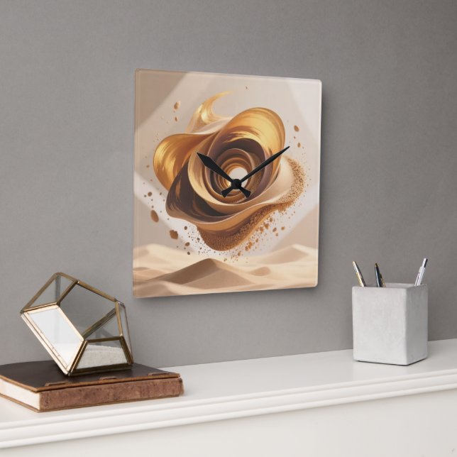 Relógio Quadrado Desert Sands Wall Clock (Escritório)