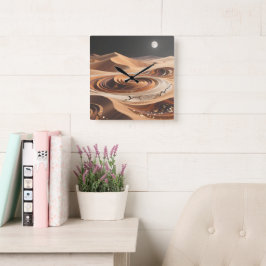 Relógio Quadrado Desert Sands Wall Clock