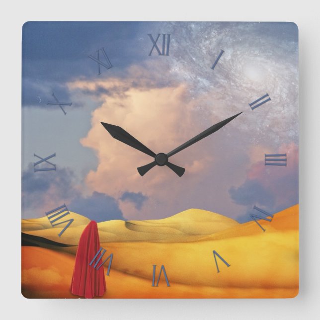 Relógio Quadrado Deserto dos Sonhos (Frente)