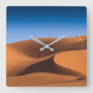 Relógio Quadrado Desertos Sand Dunes Perto de Illizi, Sul da Argé