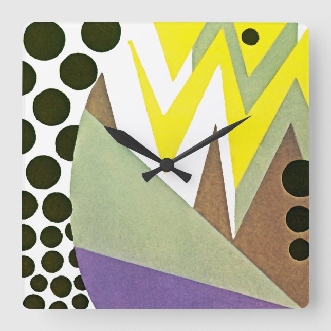 Relógio Quadrado Design #10 do art deco em Emporio Moffa (Frente)