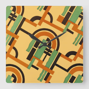 Relógio Quadrado Design #7 do art deco em Emporio Moffa