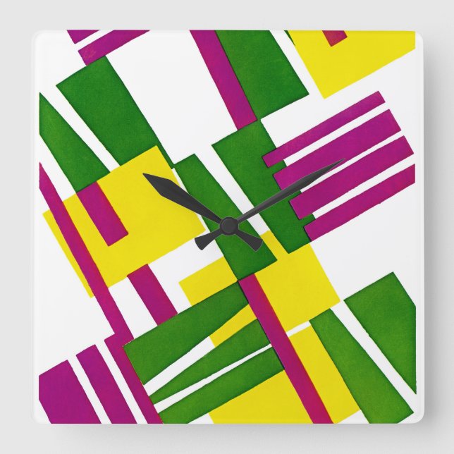 Relógio Quadrado Design #8 do art deco em Emporio Moffa (Frente)