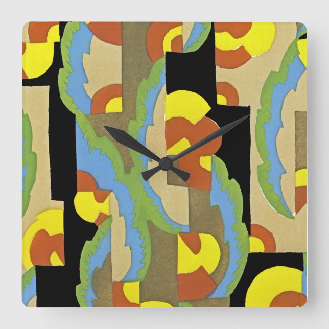 Relógio Quadrado Design de Arte 9 em Emporio Moffa (Frente)