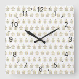 Relógio Quadrado design de arte criativa