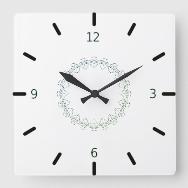 Relógio Quadrado design de arte criativa (Frente)