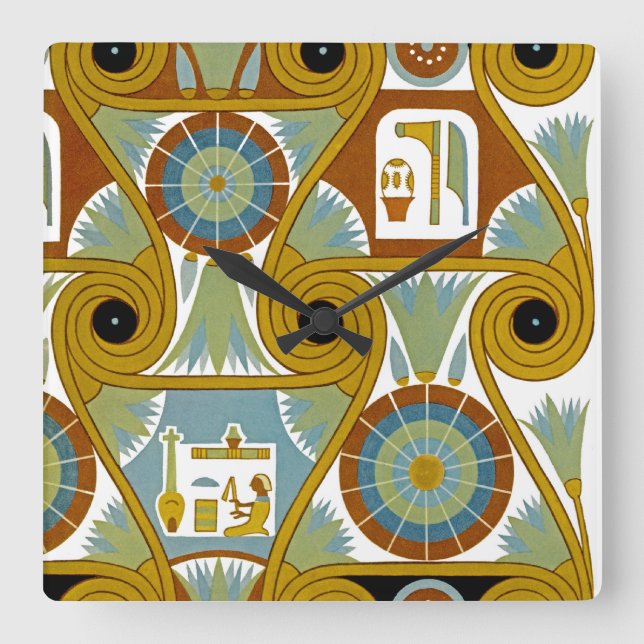 Relógio Quadrado Design egípcia nº 1 em Emporio Moffa (Frente)
