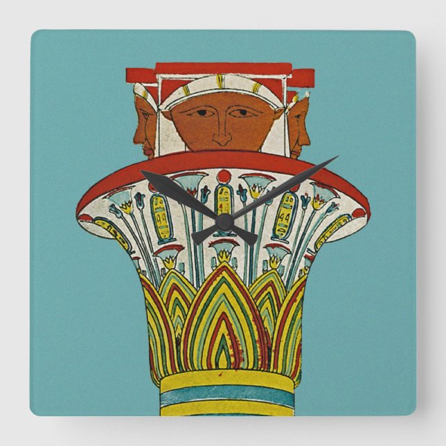 Relógio Quadrado Design egípcia nº 3 em Emporio Moffa (Frente)