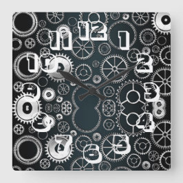 Relógio Quadrado Design industrial contemporâneo