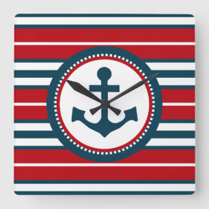 Relógio Quadrado Design náutico